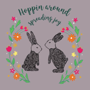 Hoppin around spreading joy - AS Colour Womens Classic Crop Tee Design