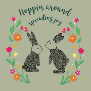 Hoppin around spreading joy - AS Colour Womens Heavy Crew Design