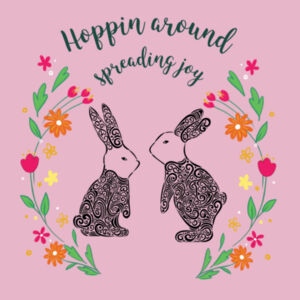 Hoppin around spreading joy - Cloke Womens Origin Hoodie Design