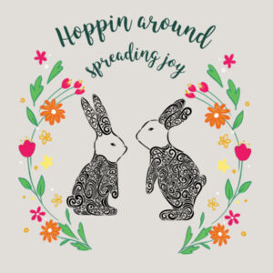 Hoppin around spreading joy - AS Colour Women's Faded Relax Crew Design