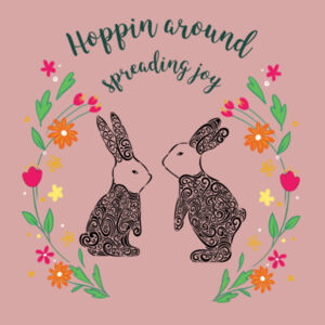 Hoppin around spreading joy - AS Colour Womens Maple Faded Tee Design