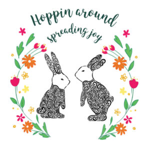 Hoppin around spreading joy - JB's Ladies Tee Design
