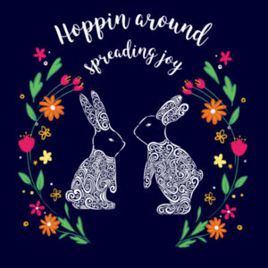 Hoppin around spreading joy - AS Colour Womens Stencil Hood Design