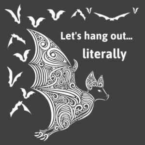 Let's hang out literally - AS Colour Women's Faded Relax Crew Design