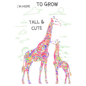 I'm here to grow tall & cute - AS Colour Kids Classic Longsleeve Tee Design
