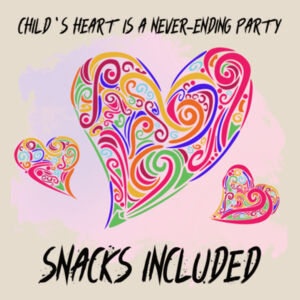 Child's heart is a never ending party snacks included - Tote Bag Design