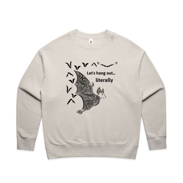 Let's hang out literally - AS Colour Women's Faded Relax Crew - AS Colour Women's Faded Relax Crew Thumbnail