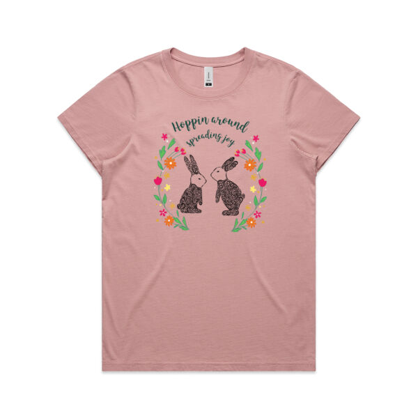 Hoppin around spreading joy - AS Colour Womens Maple Faded Tee Thumbnail