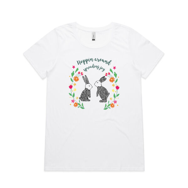 Hoppin around spreading joy - AS Colour Womens Shallow Scoop Tee Thumbnail