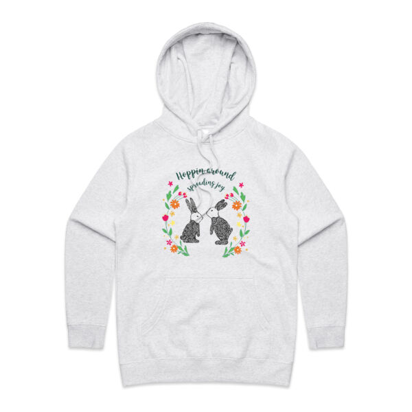 Hoppin around spreading joy - AS Colour Womens Supply Hood Thumbnail