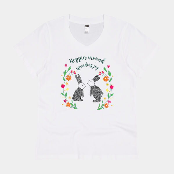 Hoppin around spreading joy - Thread Project Womens Eden V-Neck Tee Thumbnail