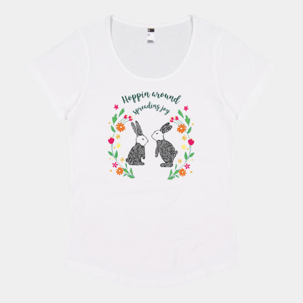 Hoppin around spreading joy - Thread Project Womens Jazz Scoop Neck Tee Thumbnail