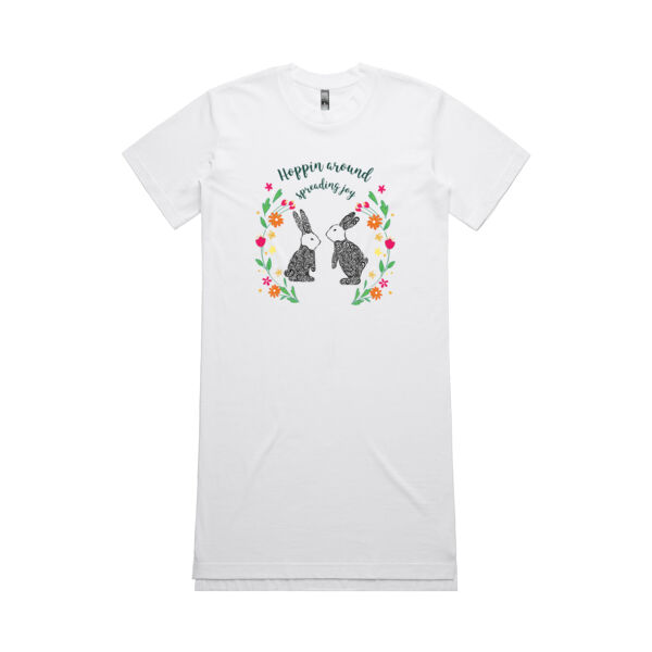 Hoppin around spreading joy - AS Colour Womens Oversized Dress Thumbnail