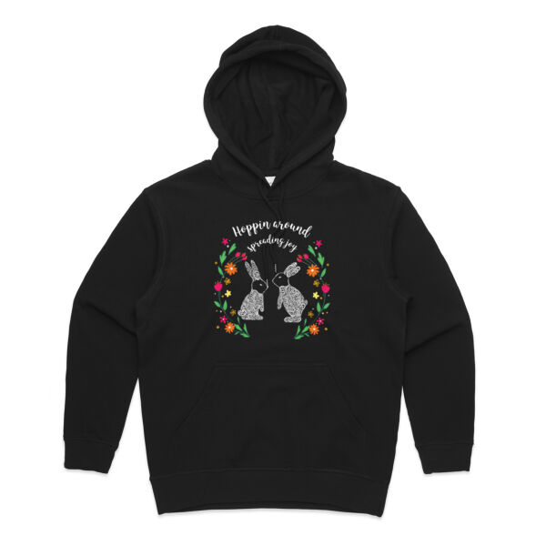 Hoppin around spreading joy - AS Colour Womens Premium Hood Thumbnail