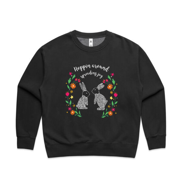 Hoppin around spreading joy - AS Colour Women's Faded Relax Crew Thumbnail