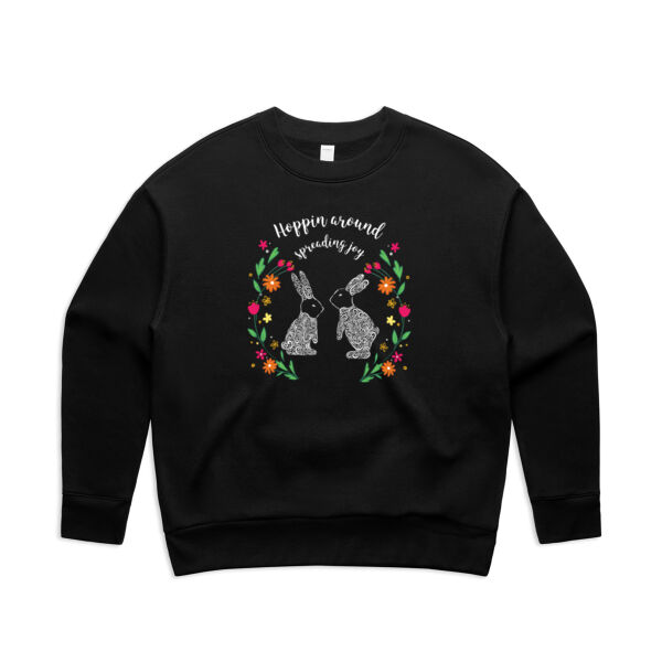 Hoppin around spreading joy - AS Colour Women's Relax Crew Thumbnail