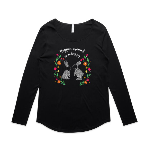 Hoppin around spreading joy - AS Colour Womens Mali Long Sleeve Tee Thumbnail