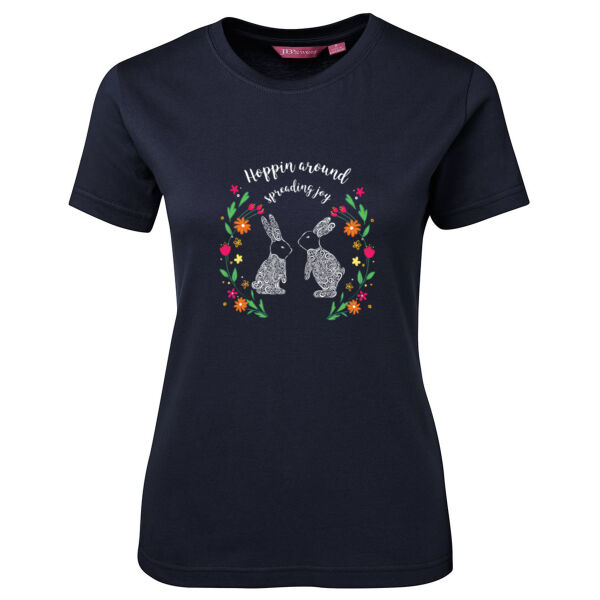Hoppin around spreading joy - JB's Ladies Tee Thumbnail