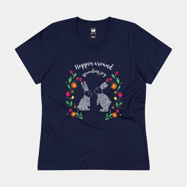 Hoppin around spreading joy - Thread Project Womens Eden V-Neck Tee Thumbnail
