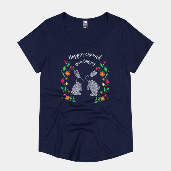 Hoppin around spreading joy - Thread Project Womens Jazz Scoop Neck Tee Thumbnail