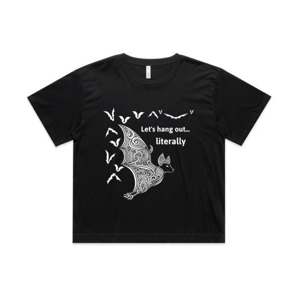 Let's hang out literally - AS Colour Womens Martina Crop Tee Thumbnail