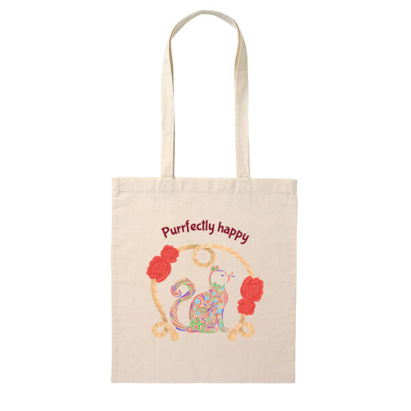 Purrfectly happy - Tote Bag Thumbnail